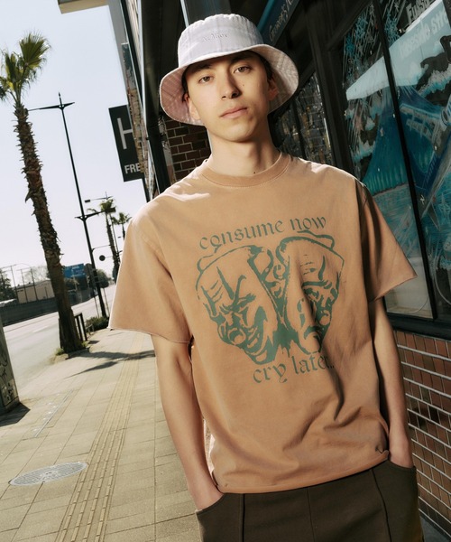 早い者勝ち 大人気 XLARGE TWO FACE S/S TEE ヴィンテージ感◎ X-LARGE|エクストララージ】TWO FACE S/S TEE(BEIGE , CHARCOAL