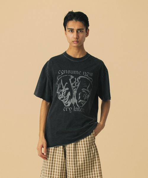 早い者勝ち 大人気 XLARGE TWO FACE S/S TEE ヴィンテージ感◎ X-LARGE|エクストララージ】TWO FACE S/S TEE(BEIGE , CHARCOAL