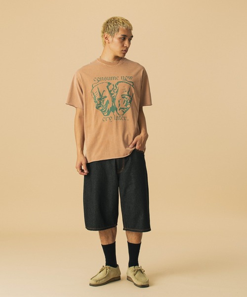 早い者勝ち 大人気 XLARGE TWO FACE S/S TEE ヴィンテージ感◎ X-LARGE|エクストララージ】TWO FACE S/S TEE(BEIGE , CHARCOAL