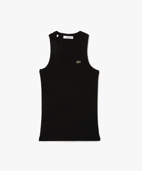 LACOSTE / ラコステ ワンポイントロゴ エッセンシャルリブニットタンクトップ ワンポイントロゴ エッセンシャルリブニットタンクトップ