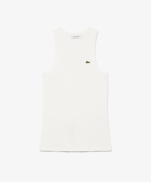LACOSTE(ラコステ)の「ワンポイントロゴ エッセンシャルリブニットタンクトップ(タンクトップ・レディース・ホワイト/ブラック/ペールイエロー・36/34/40/38)」の10枚目の写真