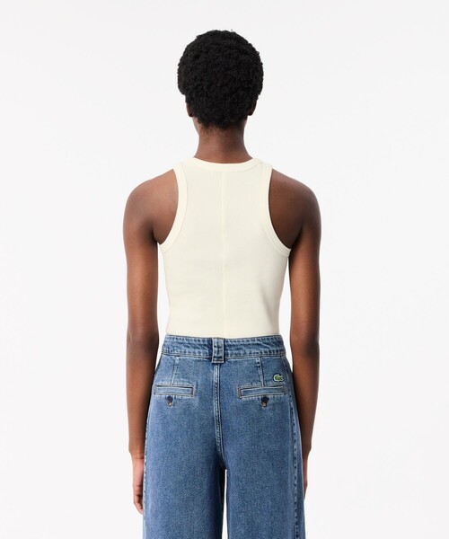 LACOSTE / ラコステ ワンポイントロゴ エッセンシャルリブニットタンクトップ ワンポイントロゴ エッセンシャルリブニットタンクトップ