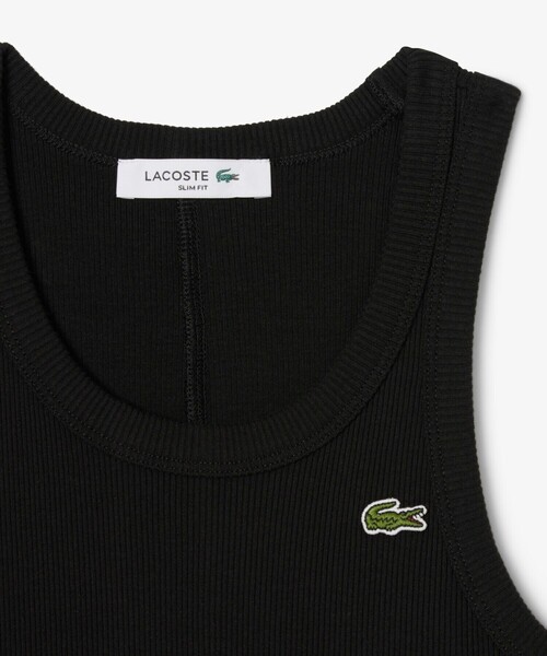 LACOSTE(ラコステ)の「ワンポイントロゴ エッセンシャルリブニットタンクトップ(タンクトップ・レディース・ホワイト/ブラック/ペールイエロー・36/34/40/38)」の16枚目の写真