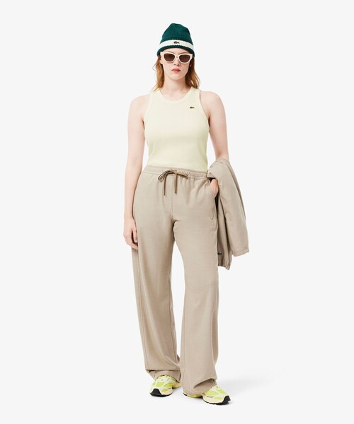 LACOSTE / ラコステ ワンポイントロゴ エッセンシャルリブニットタンクトップ ワンポイントロゴ エッセンシャルリブニットタンクトップ