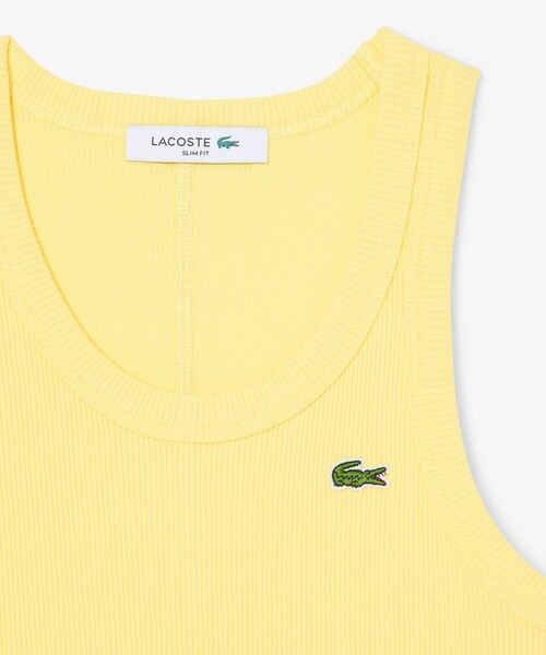 LACOSTE(ラコステ)の「ワンポイントロゴ エッセンシャルリブニットタンクトップ(タンクトップ・レディース・ホワイト/ブラック/ペールイエロー・36/34/40/38)」の21枚目の写真