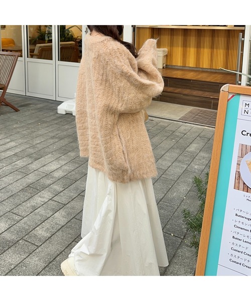 Ogue.（オグ）の「[ Ogue. ] shaggy cardigan outer（シャギーカーディガンアウター）（カーディガン/ボレロ・レディース・ピンク/ベージュ/オートミール・FREE）」の16枚目の写真