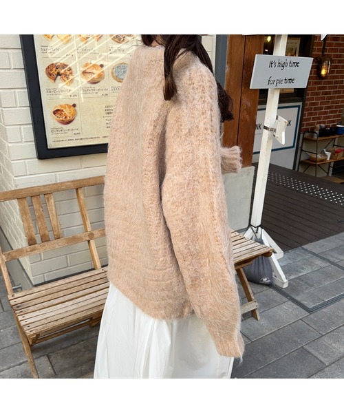 Ogue.（オグ）の「[ Ogue. ] shaggy cardigan outer（シャギーカーディガンアウター）（カーディガン/ボレロ・レディース・ピンク/ベージュ/オートミール・FREE）」の15枚目の写真
