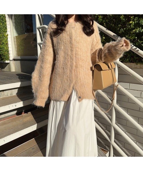 Ogue.（オグ）の「[ Ogue. ] shaggy cardigan outer（シャギーカーディガンアウター）（カーディガン/ボレロ・レディース・ピンク/ベージュ/オートミール・FREE）」の20枚目の写真