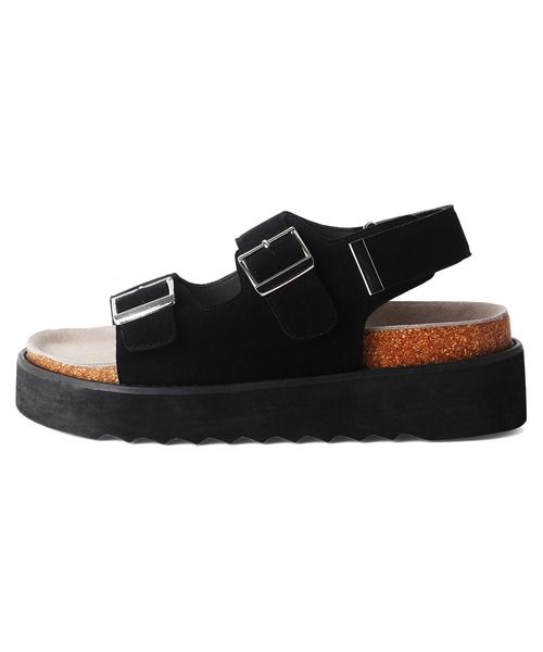 Midland FootWears（ミッドランド フットウエアーズ）の「＋5㎝ ハイソール ダブルベルト ボリューム デザインサンダル / Midland Footwears 000014（サンダル・メンズ・ブラック/ベージュ/ブラック系その他・S/M/L）」の11枚目の写真