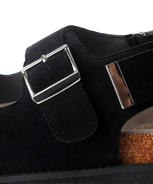 Midland FootWears（ミッドランド フットウエアーズ）の「＋5㎝ ハイソール ダブルベルト ボリューム デザインサンダル / Midland Footwears 000014（サンダル・メンズ・ブラック/ベージュ/ブラック系その他・S/M/L）」の14枚目の写真