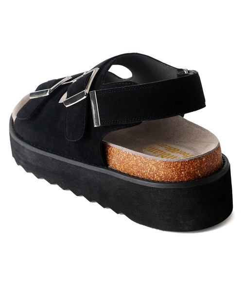Midland FootWears（ミッドランド フットウエアーズ）の「＋5㎝ ハイソール ダブルベルト ボリューム デザインサンダル / Midland Footwears 000014（サンダル・メンズ・ブラック/ベージュ/ブラック系その他・S/M/L）」の15枚目の写真
