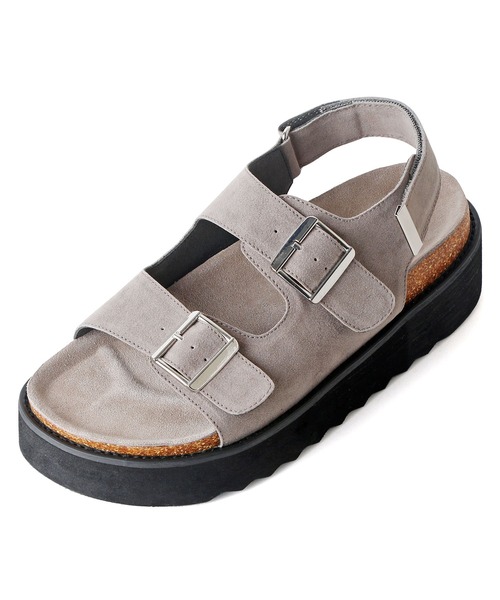 Midland FootWears（ミッドランド フットウエアーズ）の「＋5㎝ ハイソール ダブルベルト ボリューム デザインサンダル / Midland Footwears 000014（サンダル・メンズ・ブラック/ベージュ/ブラック系その他・S/M/L）」の21枚目の写真