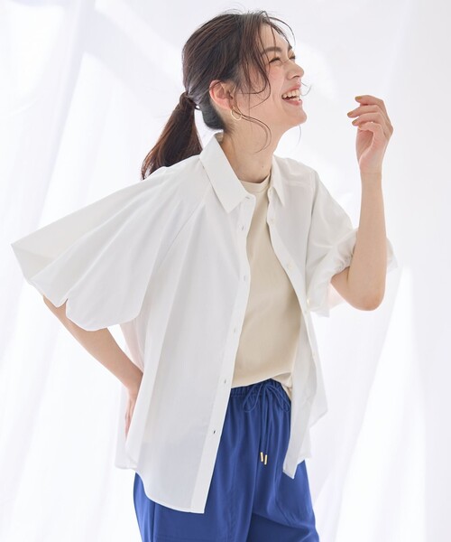 ANY(エニィ)の「エニイファンクション パフスリーブブラウス(シャツ/ブラウス・レディース・ホワイト系/サックスブルー系・4)」の21枚目の写真