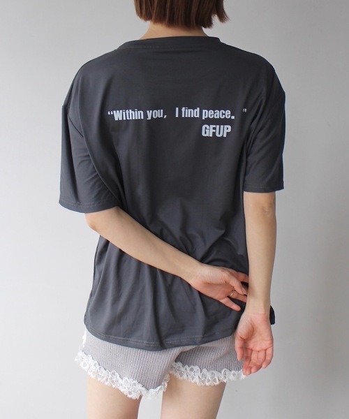 SANSeLF】グラフィックロゴプリントTシャツ sanw25s053（Tシャツ
