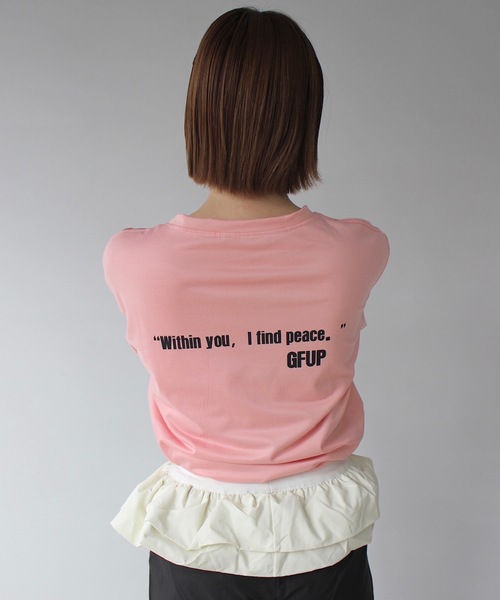 SANSeLF(サンセルフ)の「【SANSeLF】グラフィックロゴプリントTシャツ sanw25s053(Tシャツ/カットソー・レディース・ピンク/ブラウン/ダークグレー/ライトイエロー・FREE)」の11枚目の写真