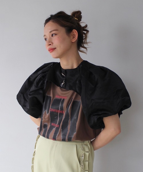 SANSeLF】グラフィックロゴプリントTシャツ sanw25s053（Tシャツ