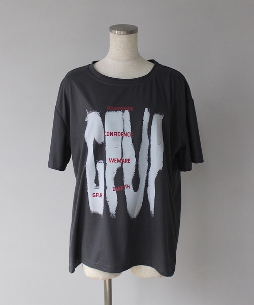 tシャツ 「SANSeLF」グラフィックロゴプリントTシャツ sanw25s053 レディース SANSeLF tシャツ 「SANSeLF」グラフィックロゴプリントTシャツ
