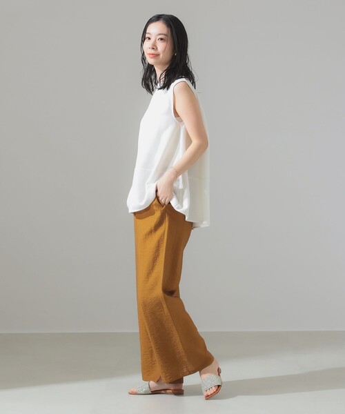 Demi-Luxe BEAMS（デミルクス ビームス）の「ラッセルメッシュ ノースリーブ プルオーバー［手洗い可］（Tシャツ/カットソー・レディース・ブラック/オフホワイト/グリーン・ONE SIZE）」の19枚目の写真