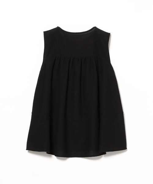 Demi-Luxe BEAMS（デミルクス ビームス）の「ラッセルメッシュ ノースリーブ プルオーバー［手洗い可］（Tシャツ/カットソー・レディース・ブラック/オフホワイト/グリーン・ONE SIZE）」の9枚目の写真