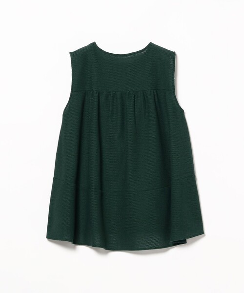 Demi-Luxe BEAMS（デミルクス ビームス）の「ラッセルメッシュ ノースリーブ プルオーバー［手洗い可］（Tシャツ/カットソー・レディース・ブラック/オフホワイト/グリーン・ONE SIZE）」の14枚目の写真