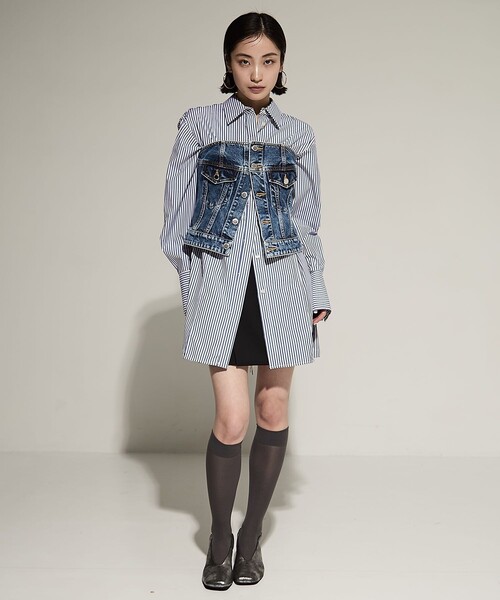 STUDIOUS(ステュディオス)の「【STUDIOUS/ステュディオス】Square Toe Pumps/スクエアトゥパンプス(パンプス・レディース・ブラック/シルバー・1/2)」の5枚目の写真