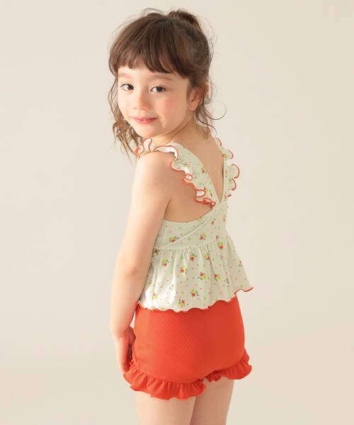 BEAMS mini（ビームスミニ）の「セパレート フリル スイムウェア  2025SS（100～130cm）（水着・キッズ・パープル系その他4/オレンジ・M(110～120)/L(120～130)/S(100～110)）」の8枚目の写真