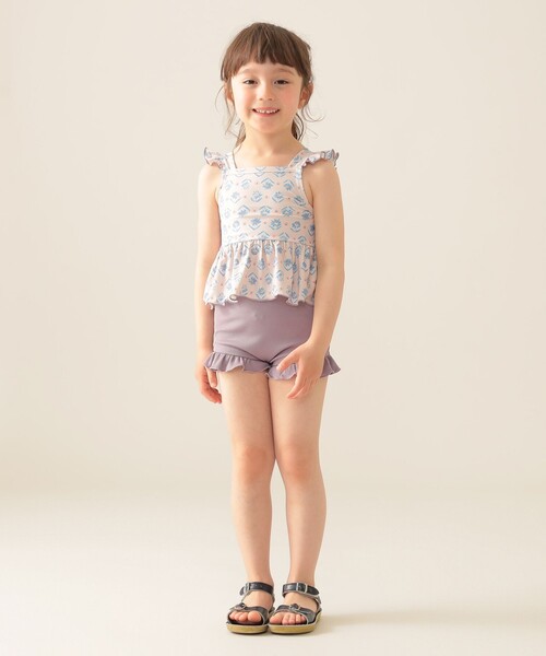BEAMS mini（ビームスミニ）の「セパレート フリル スイムウェア  2025SS（100～130cm）（水着・キッズ・パープル系その他4/オレンジ・M(110～120)/L(120～130)/S(100～110)）」の15枚目の写真
