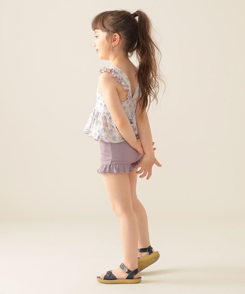 BEAMS mini（ビームスミニ）の「セパレート フリル スイムウェア  2025SS（100～130cm）（水着・キッズ・パープル系その他4/オレンジ・M(110～120)/L(120～130)/S(100～110)）」の17枚目の写真