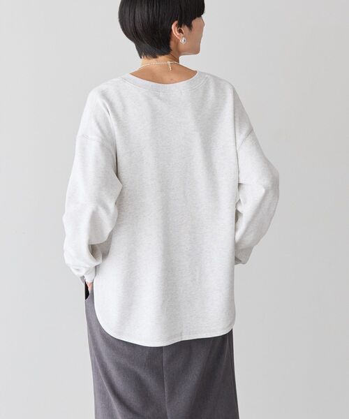 AMERICAN HOLIC（アメリカンホリック）の「ヘンリーネックラウンドミニ裏毛プルオーバー（スウェット・レディース・ホワイト系その他/ライトピンク/ブラック/チャコールグレー・M/L）」の17枚目の写真