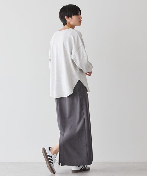 AMERICAN HOLIC（アメリカンホリック）の「ヘンリーネックラウンドミニ裏毛プルオーバー（スウェット・レディース・ホワイト系その他/ライトピンク/ブラック/チャコールグレー・M/L）」の19枚目の写真