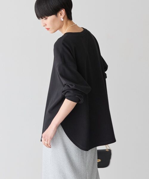 AMERICAN HOLIC（アメリカンホリック）の「ヘンリーネックラウンドミニ裏毛プルオーバー（スウェット・レディース・ホワイト系その他/ライトピンク/ブラック/チャコールグレー・M/L）」の22枚目の写真