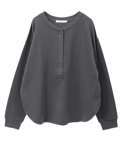 【UpcycleLino】裏毛 ヘンリーネックプルオーバー UpcycleLino】裏毛 ヘンリーネックプルオーバー