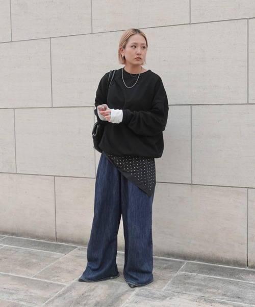 TEEN BOOP（ティーンブープ）の「【大人気デニム!!低身長から高身長まで着こなし抜群!!】ダブルタックボーイズデニム（デニムパンツ・レディース・ブルー/インディゴブルー/ブラック/ダークブルー・SMALL/MEDIUM）」の11枚目の写真