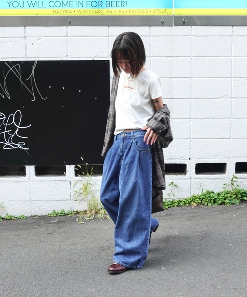 大人気デニム!!低身長から高身長まで着こなし抜群!!】ダブルタック