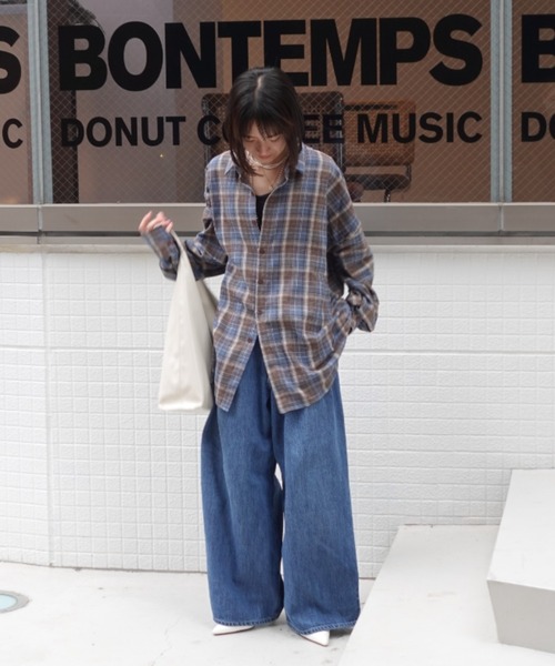 大人気デニム!!低身長から高身長まで着こなし抜群!!】ダブルタック