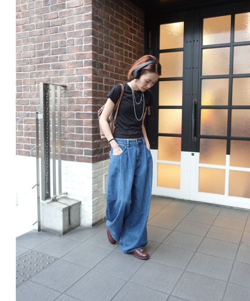 大人気デニム!!低身長から高身長まで着こなし抜群!!】ダブルタック