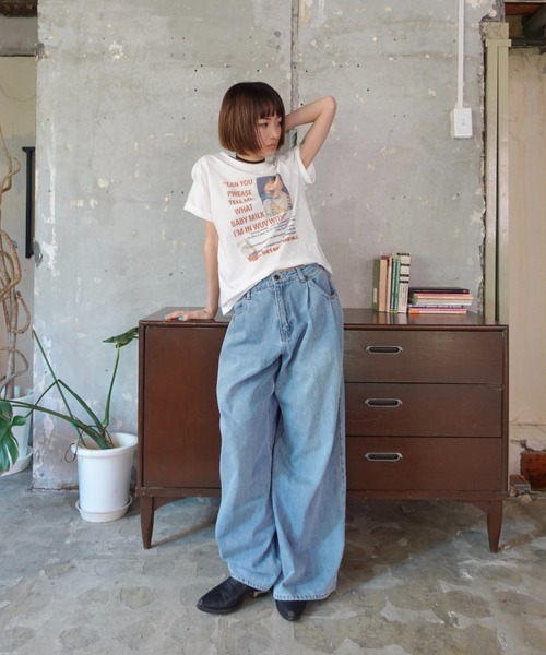 大人気デニム!!低身長から高身長まで着こなし抜群!!】ダブルタック