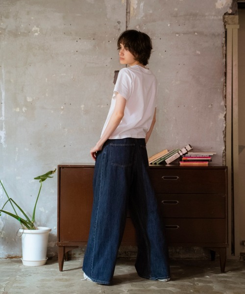 大人気デニム!!低身長から高身長まで着こなし抜群!!】ダブルタック