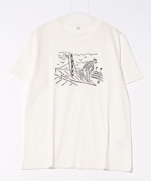 STYLEBLOCK(スタイルブロック)の「天竺プリント半袖Tシャツ(Tシャツ/カットソー・メンズ・ホワイト/ブルー系その他/ベージュ/グレー/ピンク/ホワイト系その他2/ホワイト系その他/ブラック/ネイビー・M/L)」の3枚目の写真