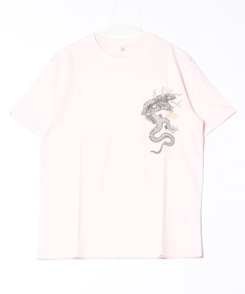 STYLEBLOCK(スタイルブロック)の「天竺プリント半袖Tシャツ(Tシャツ/カットソー・メンズ・ホワイト/ブルー系その他/ベージュ/グレー/ピンク/ホワイト系その他2/ホワイト系その他/ブラック/ネイビー・M/L)」の9枚目の写真