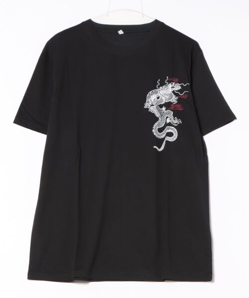 STYLEBLOCK(スタイルブロック)の「天竺プリント半袖Tシャツ(Tシャツ/カットソー・メンズ・ホワイト/ブルー系その他/ベージュ/グレー/ピンク/ホワイト系その他2/ホワイト系その他/ブラック/ネイビー・M/L)」の1枚目の写真