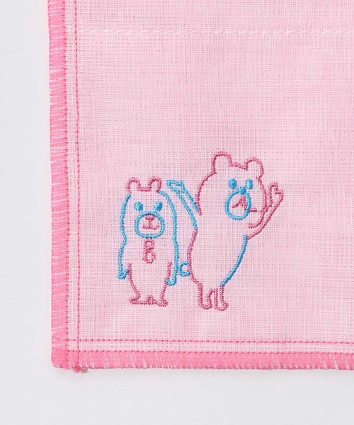 ScoLar(スカラー)の「651730:ScoLar刺繍 白雪はんかちふきん(ハンカチ/ハンドタオル・レディース・オフホワイト/ブルー/イエロー/ピンク・FREE)」の19枚目の写真
