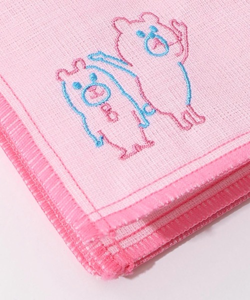 ScoLar(スカラー)の「651730:ScoLar刺繍 白雪はんかちふきん(ハンカチ/ハンドタオル・レディース・オフホワイト/ブルー/イエロー/ピンク・FREE)」の20枚目の写真