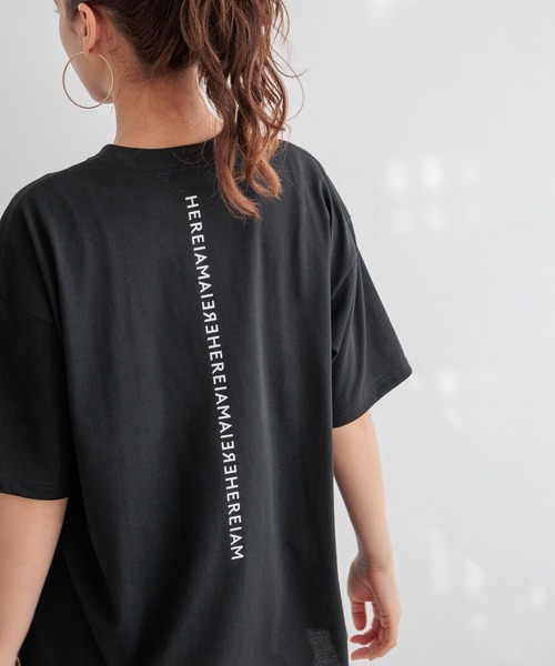 tシャツ 「HEREIAM」速乾/ミラーロゴハーフスリーブTEE レディース メンズ HEREIAM tシャツ 「HEREIAM」速乾/ミラーロゴハーフスリーブTEE
