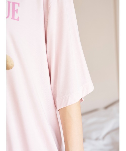 接触冷感ベアワンポイントTシャツ＆ショートパンツセット レディース　ジェラピケ セール】【ONLINE限定】【接触冷感】ベアワンポイントTシャツ