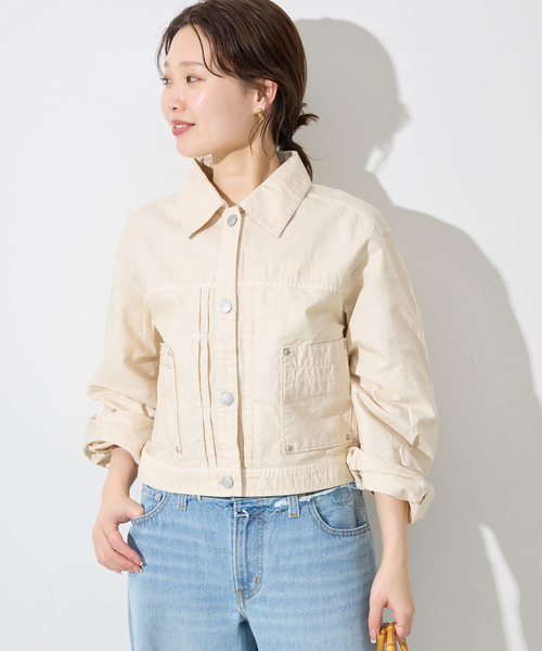 SLOBE IENA（スローブイエナ）の「オックスショートブルゾン（ブルゾン・レディース・ブラウン/ベージュ・FREE）」の12枚目の写真