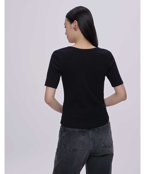 tシャツ カップ付きTシャツ　4分袖 レディース OUR WACOAL tシャツ カップ付きTシャツ 4分袖 レディース