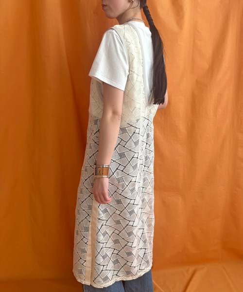 LHELBIE(レルビエ)の「レースロングジレ(その他トップス・レディース・オフホワイト/アイボリー/ブラック・M)」の16枚目の写真