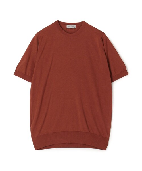 JOHN SMEDLEY(ジョンスメドレー)の「JOHN SMEDLEY KEMPTON コットン クルーネックニット(ニット/セーター・メンズ・レッド系その他/ブルー・M/S)」の1枚目の写真