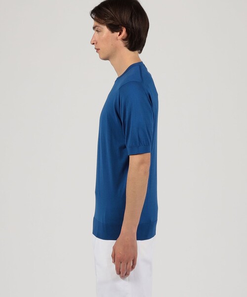 JOHN SMEDLEY(ジョンスメドレー)の「JOHN SMEDLEY KEMPTON コットン クルーネックニット(ニット/セーター・メンズ・レッド系その他/ブルー・M/S)」の5枚目の写真